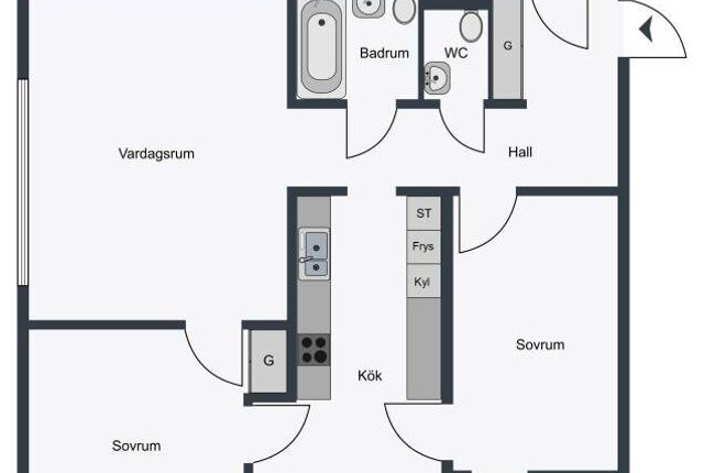 Vallhornsvägen 7, Skogås - bild 1