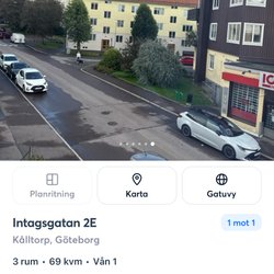Intagsgatan 2 E, Göteborg - bostad för lägenhetsbyte